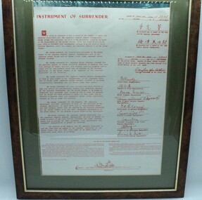 Photographs, Instrument of Surrender, 1981