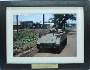 Photograph - Printed Display item, Armoured personal carrier on patrol, 1968