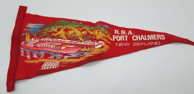Souvenir - RSA Port Chalmers New Zealand pennant, Circa 1960