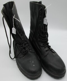 Uniform - Uniform, Black Boots, shin height, lace up, Trail MP Boot, Circa 1980