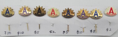 Badge - Badges ANZAC Appeal, different values, Assorted