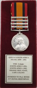 Medal  Boer War, Queens South Africa Medal 1899 - 1902 with four clasps, C 1903