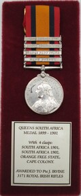 Medal - Medal  Boer War, Queens South Africa Medal 1899 - 1902 with four clasps, C 1903