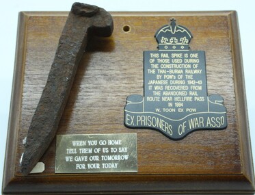 Souvenir  Plaque, C WW2