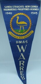Souvenir  Navy Pennant, HMAS Warrego, C 1950