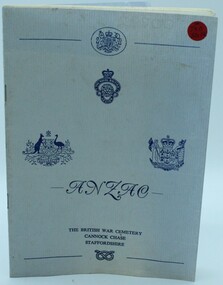 Booklet, ANZAC. The British War Cemetery