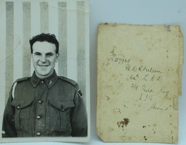 Photographs, Private D.R.Wilson picture plus letter from mum