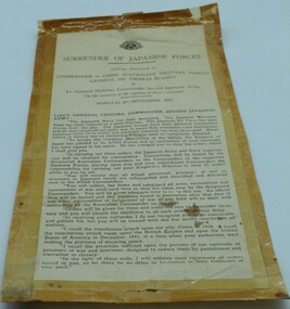 Document, Surrender of Japanese forces