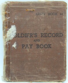 Document  1950's Pay Book, Soldiers record and pay book