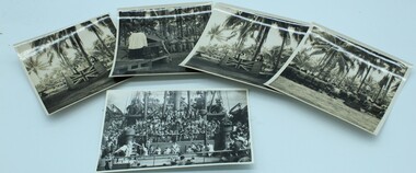 Photograph Batch, 5 Black and white photos Morotai and Egypt, Scenes on Morotai church service, troops and Alexandria, C 1945