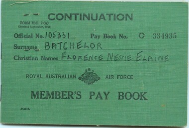 Document  Pay Book, Members pay book