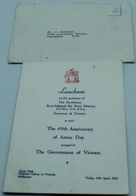 Document, Invitation to Luncheon, Friday 13th April 1984