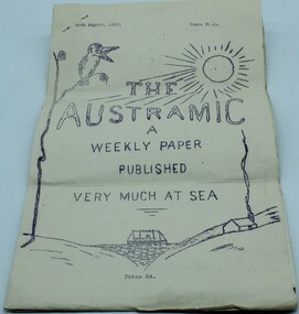 Document WW1, The Austramic. Newsletter printed on troopship, 1919