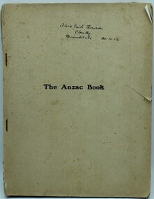 Book, The Anzac Book, 1916