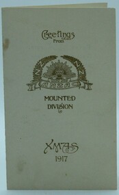 Document, Postcard WW1 Mounted Division, 1917