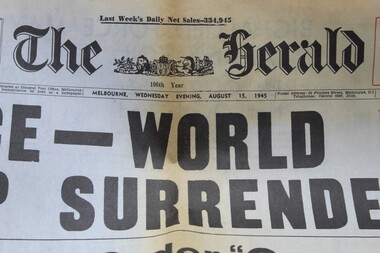 Newspaper - WW2, 15 August 1945