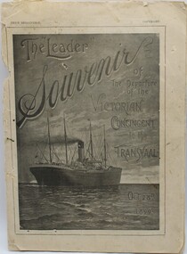 Book - Boer War, The Leader Souvenir of the departure of the Victorian Contingent to the Transvaal