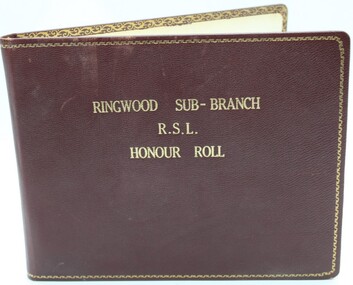 Book, Ringwood RSL Honours Roll