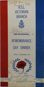 Work on paper, Assorted dinner menus