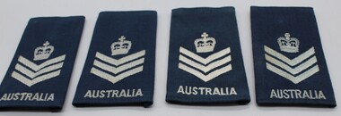 Uniform - Badges of rank, Dark blue cloth white stripe, shoulder epaulette