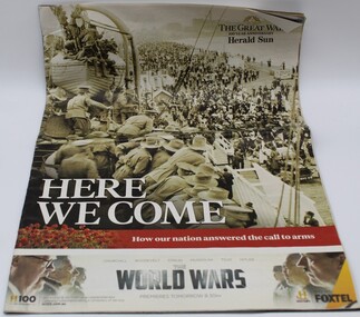 Work on paper - Herald sun Great War 100 years
