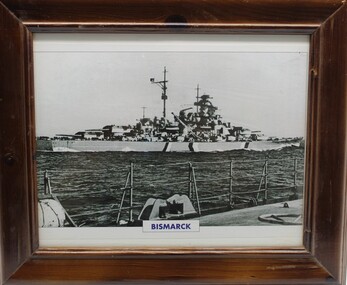 Photograph - Bismark, Framed picture of the Bismark