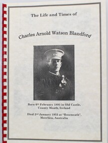 Work on paper - Life & Times of Charles Arnold Watson Blandford