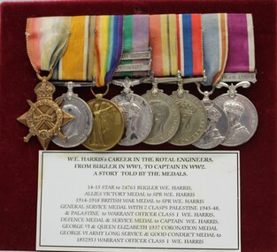 Medal - Group of medals WW1 / WW2, W.E.Harris