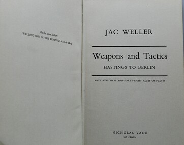 Book, Weapons And Tactics