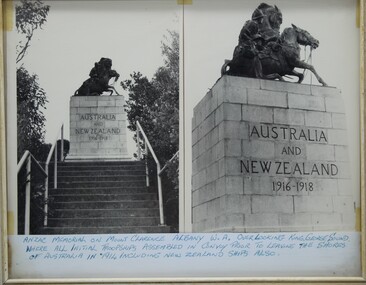 Memorabilia - Australia & new Zealand memorial at Albany  WA, Photograph