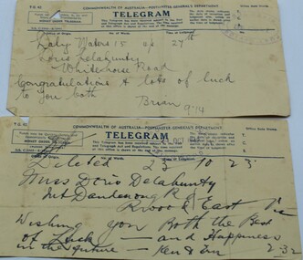 Memorabilia - Documents Assorted, Telegrams
