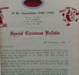 Work on paper - 39th Battalion information, memorabilia