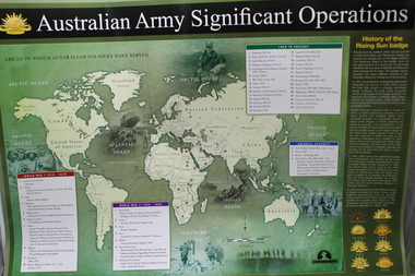 Work on paper - Australian army significant operations map, Memorabilia