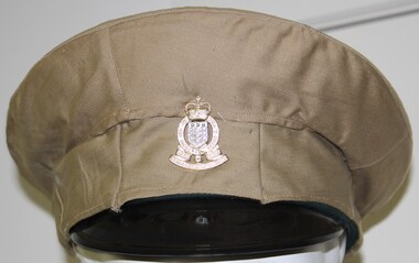 Uniform - cap, green felt with khaki cover, uniforms