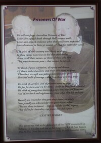 Document - Prisoners of war ode, Ode