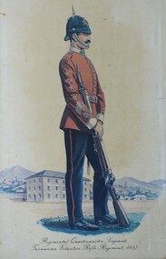 Photograph - Reigmental Quartermaster Sergeant Tasmanian Volunteer Rifle Regiment 1887, Framed photograph