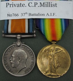 Medal - Private C.P.Millist, 37th Battalion A.I.F
