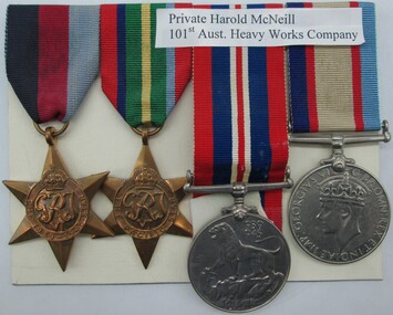 Medal - Private Harold McNeill, 101st Aust Heavy works company