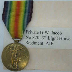 Medal - Private G.W.Jacob, 3rd Lighthorse Regiment A.I.F
