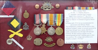 Medal - Private Sydney Watts, No 281 22nd Infantry Battalion-2nd Australian Machine Gun Company