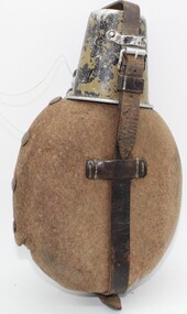 Equipment - WW2 German Water Bottle, With drinking cap and holder