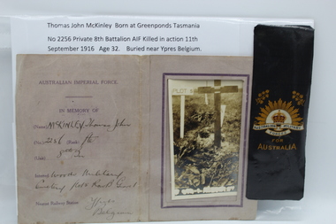Photograph - Belgium grave, Thomas Mckinley Private 8 Battalion KIA 11/09/1916, 32 years of age