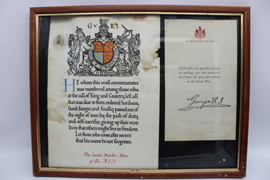 Work on paper - Document Memorial Scroll