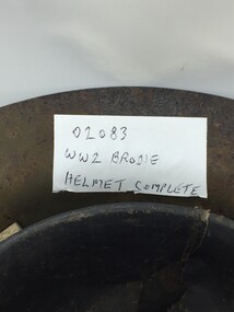 Uniform - WW2 Brodie pattern helmet complete
