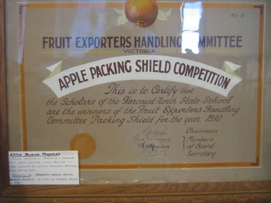 Apple Packing Certificate, Apple Packing Shield Competition, 1930