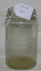 Glass preserving jar