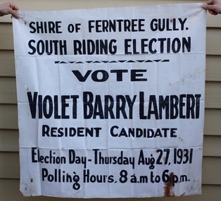 Election Banner, 1931(Exact)
