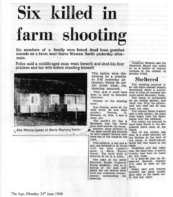 Information folder, Nimmo family murders, June 1968
