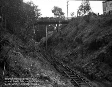 Photograph, Belgrave Railway Bridge, 1947