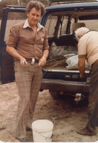 Photograph - Bill Montague with fishing rods